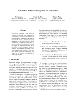 Data-Driven Metaphor Recognition and Explanation