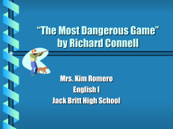 “The Most Dangerous Game” by Richard Connell