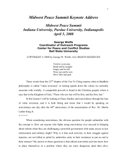 Midwest Peace Summit Keynote Address