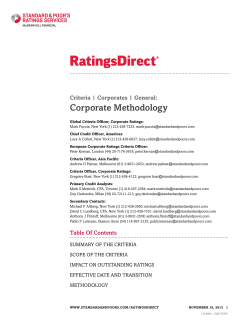 Corporate Methodology