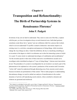 Chapter 6 -Transposition and Refunctionality: The Birth of