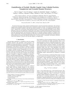 Emulsification of Partially Miscible Liquids Using Colloidal Particles