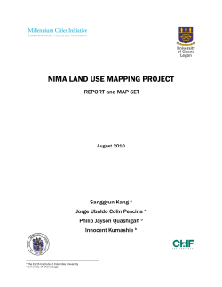 nima land use mapping project - Millennium Cities Initiative