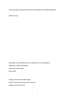 Environmentally Certified Wood Use by Green Builders and