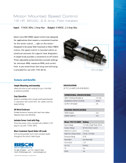 Motor Mounted Speed Control