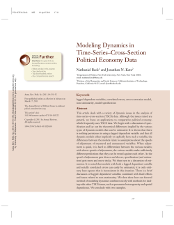 Modeling dynamics in time-series&ndash;cross