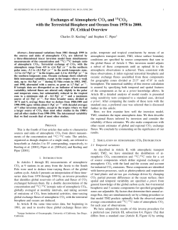 Exchanges of Atmospheric CO2 and with the Terrestrial Biosphere