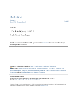 The Compass, Issue 1 - ScholarWorks@Arcadia