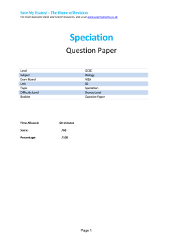 Speciation - SAVE MY EXAMS!