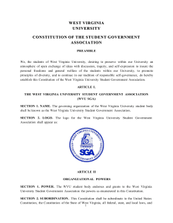SGA Constitution - WVU SGA
