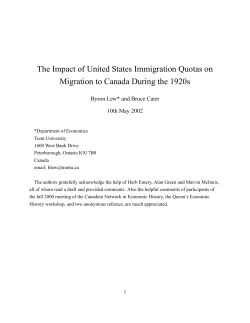 The Impact of United States Immigration Quotas on