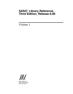 SAS/C Library Reference, Third Edition, Release 6.00
