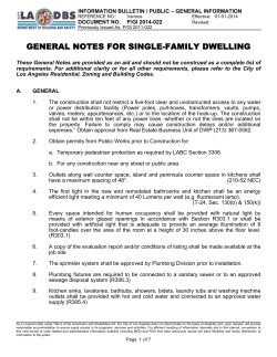 general notes for single-family dwelling