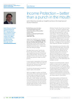 Income Protection – better than a punch in the mouth