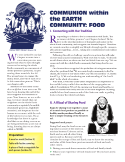 COMMUNION within the EARTH COMMUNITY: FOOD