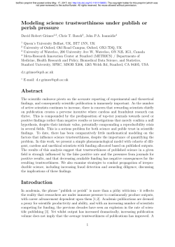 Modeling Science Trustworthiness Under Publish Or