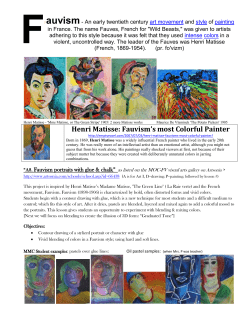 Henri Matisse: Fauvism`s most Colorful Painter - MOC-FV
