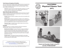FitnessGram - Physical Fitness Test (CA Dept of Education)