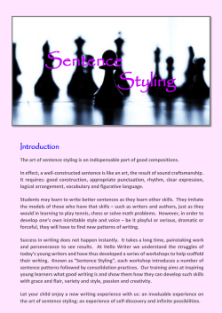 Sentence Styling