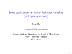 Some applications in human behavior modeling