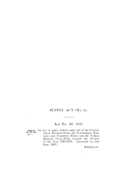 SUPPLY ACT (No. 4). Act No. 20, 1931.