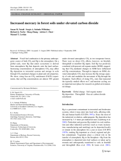 Increased mercury in forest soils under elevated carbon dioxide