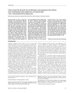 Glucocorticoids promote the proliferation and antagonize the retinoic