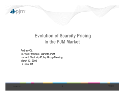 Evolution of Scarcity Pricing In the PJM Market