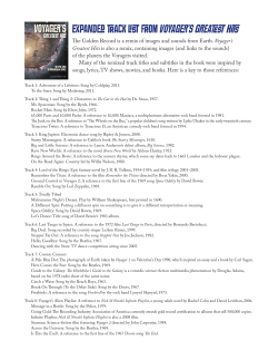 Expanded track list from VOYAGER`S GREATEST