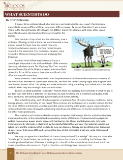 what scientists do