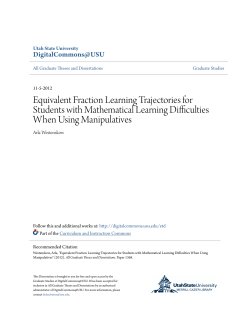 Equivalent Fraction Learning Trajectories for Students with
