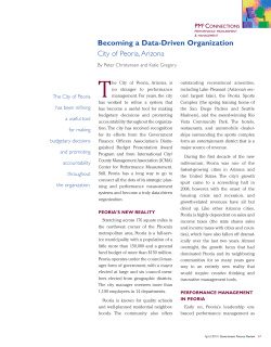 Becoming a Data-Driven Organization City of Peoria, Arizona