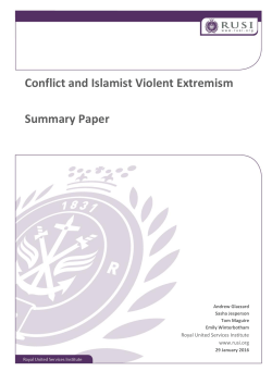 Conflict and Countering Violent Extremism: Summary Paper