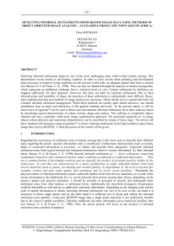detecting informal settlements from ikonos image data using