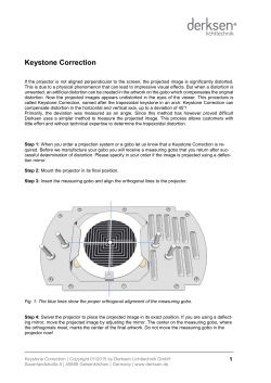 Keystone Correction - Derksen Lichttechnik