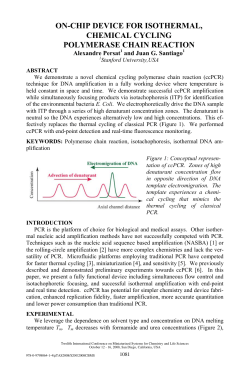 on-chip device for isothermal, chemical cycling polymerase chain
