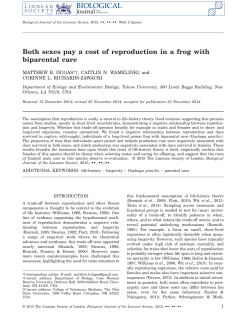 Both sexes pay a cost of reproduction in a frog with biparental care