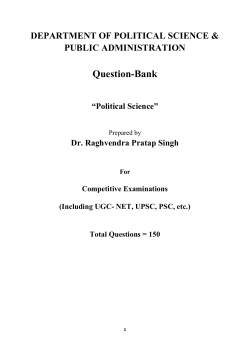 Question Bank- 2 Prepared by Dr. Raghvendra Pratap Singh
