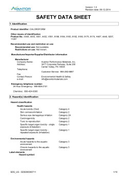 Material Safety Data Sheet - Avantor Performance Materials