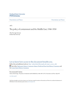 The policy of containment and the Middle East, 1946