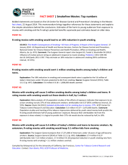 FACT SHEET | Smokefree Movies: Top numbers