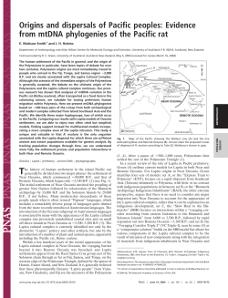 Origins and dispersals of Pacific peoples
