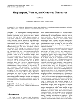 Shopkeepers, Women, and Gendered Narratives