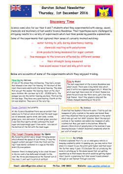 Newsletter 01/12/2016