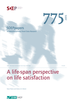 A life-span perspective on life satisfaction
