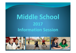 Middle School Information Night Presentation 2017