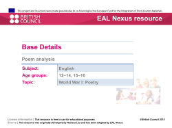 Poem analysis presentation PDF - EAL Nexus