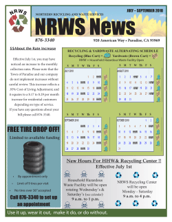 September 2010 - Northern Recycling and Waste Services