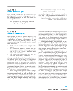 CASE 12-2 Smith`s Clothing