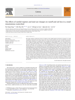 The effects of rainfall regimes and land use changes on runoff and